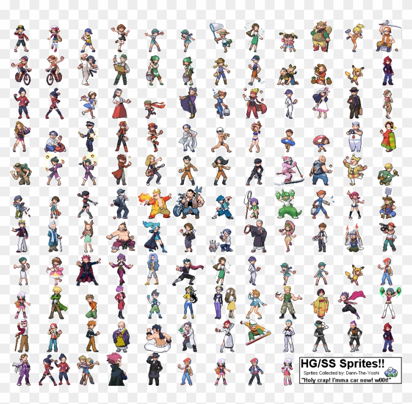 Pokemon Hg Ss Trainer Sprites By Dann The Yoshi - Pokemon Trainer Sprites Transparent Clipart