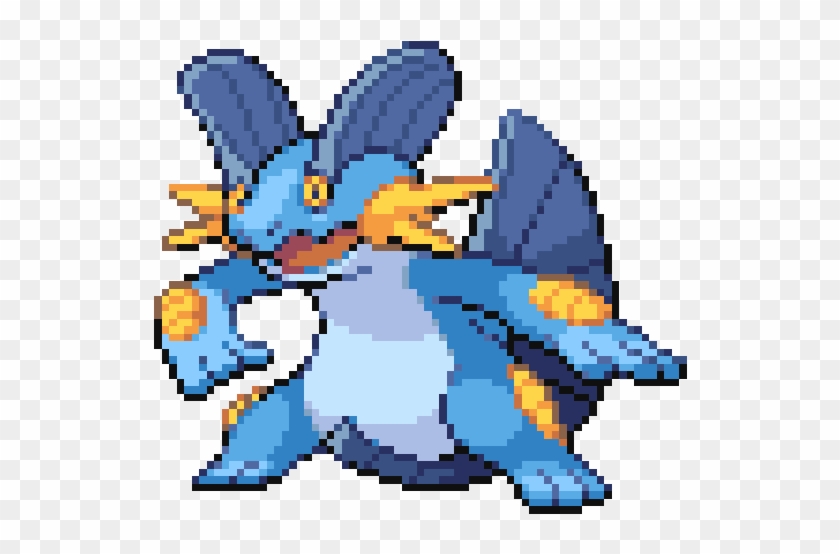 #pokemon #sprite #pixel #blue #freetoedit - Swampert Sprite Ign Clipart #4362256