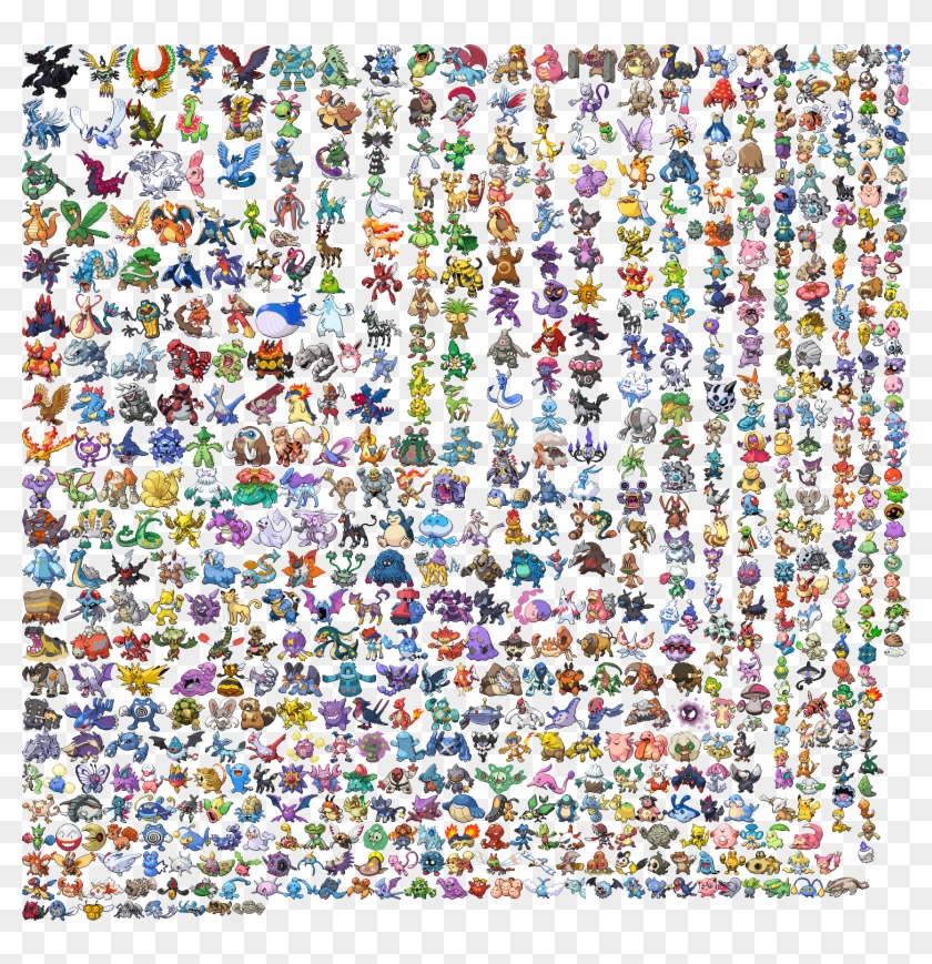 Pokémon Sprite Generator , Png Download - All Pokemon Colour Coded Clipart