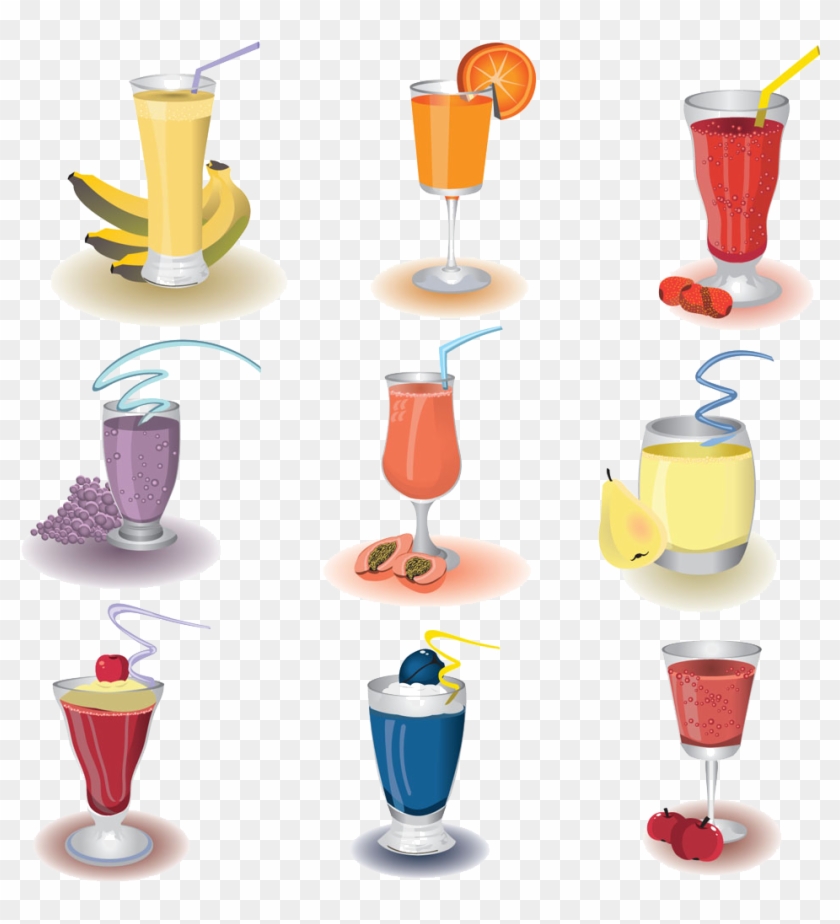 Smoothie Juice Cocktail Health Fruit Drinks Icon - Fruit Shake Clipart