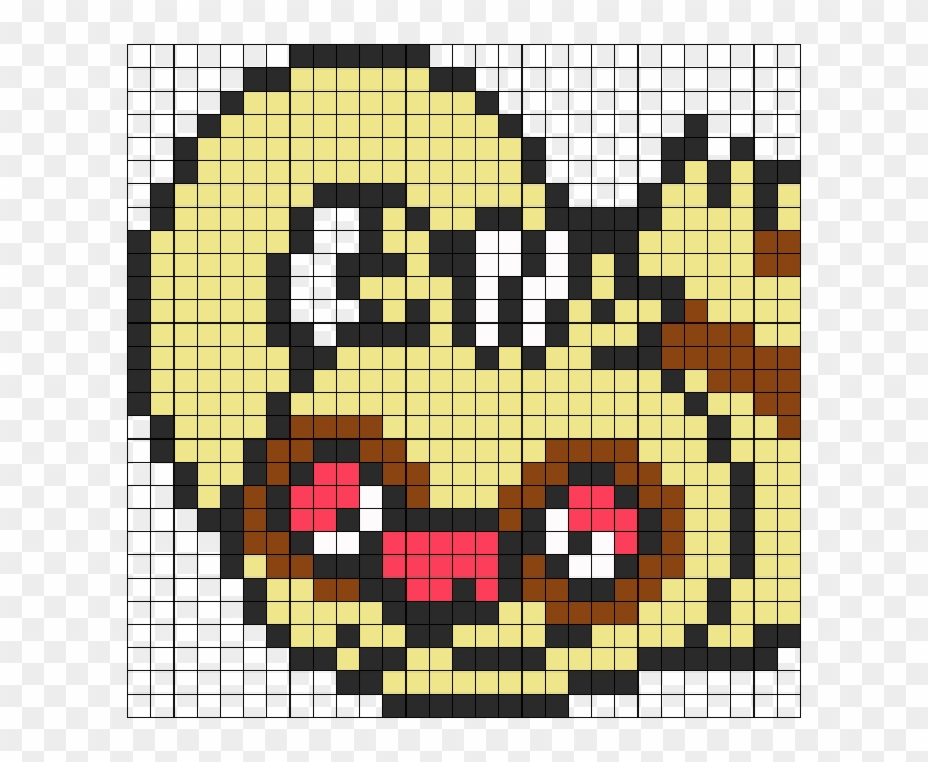 Half Of Slakoth Pokemon Sprite Perler Bead Pattern - Sans Pixel Art Png Clipart