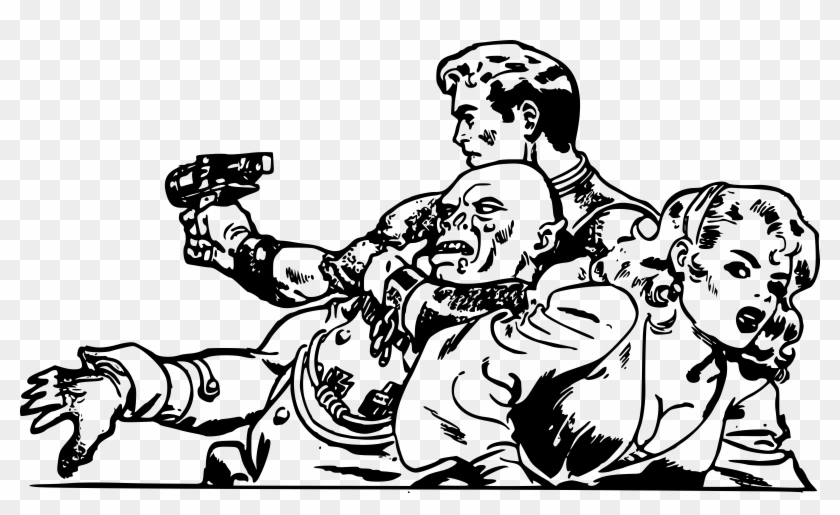 Comics And Fantasy - Scifi Clipart Black And White - Png Download