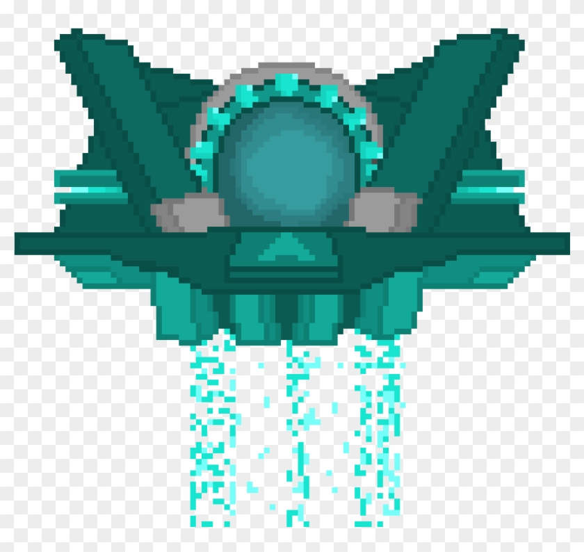 Turquoise Portal - Pixel Art Sci Fi Patterns Clipart