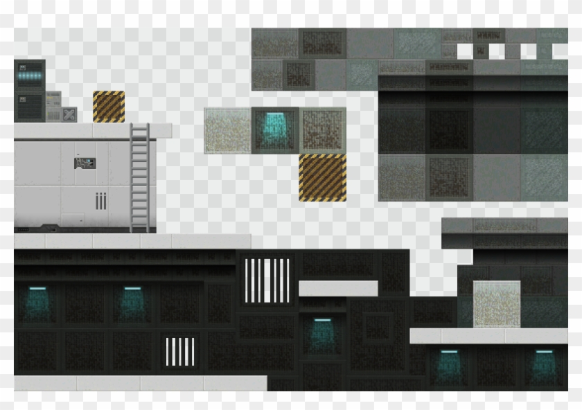 Scifi Platformtiles - Platformer Interior Tileset Clipart