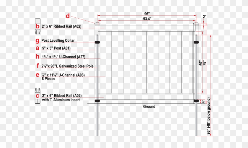 Pounding The Galvanized Steel Posts - Pvc Privacy Fence Installation Clipart