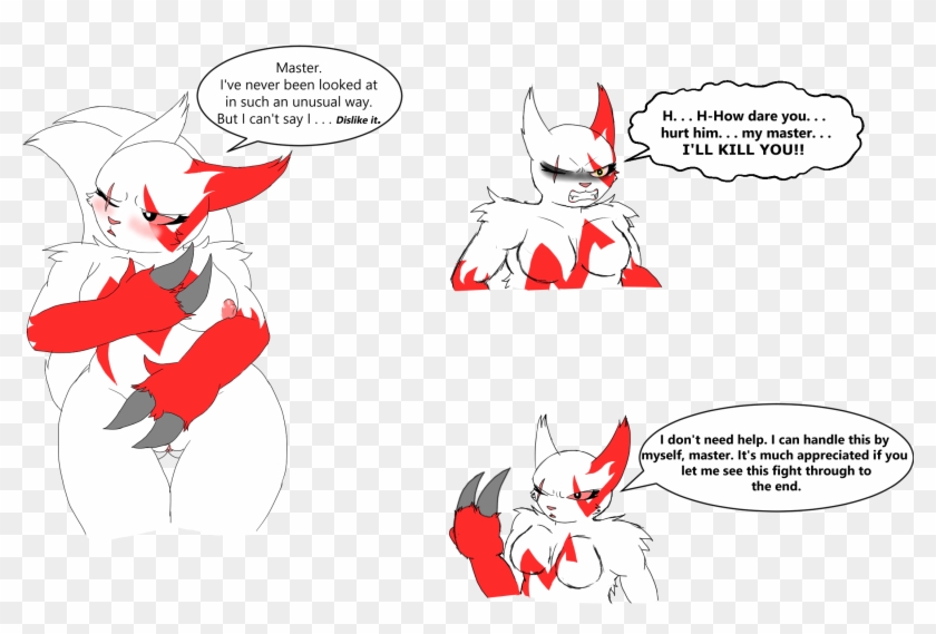 A Little More Concept Art Of Zehira The Zangoose , - Pokemon Female Zangoose Clipart