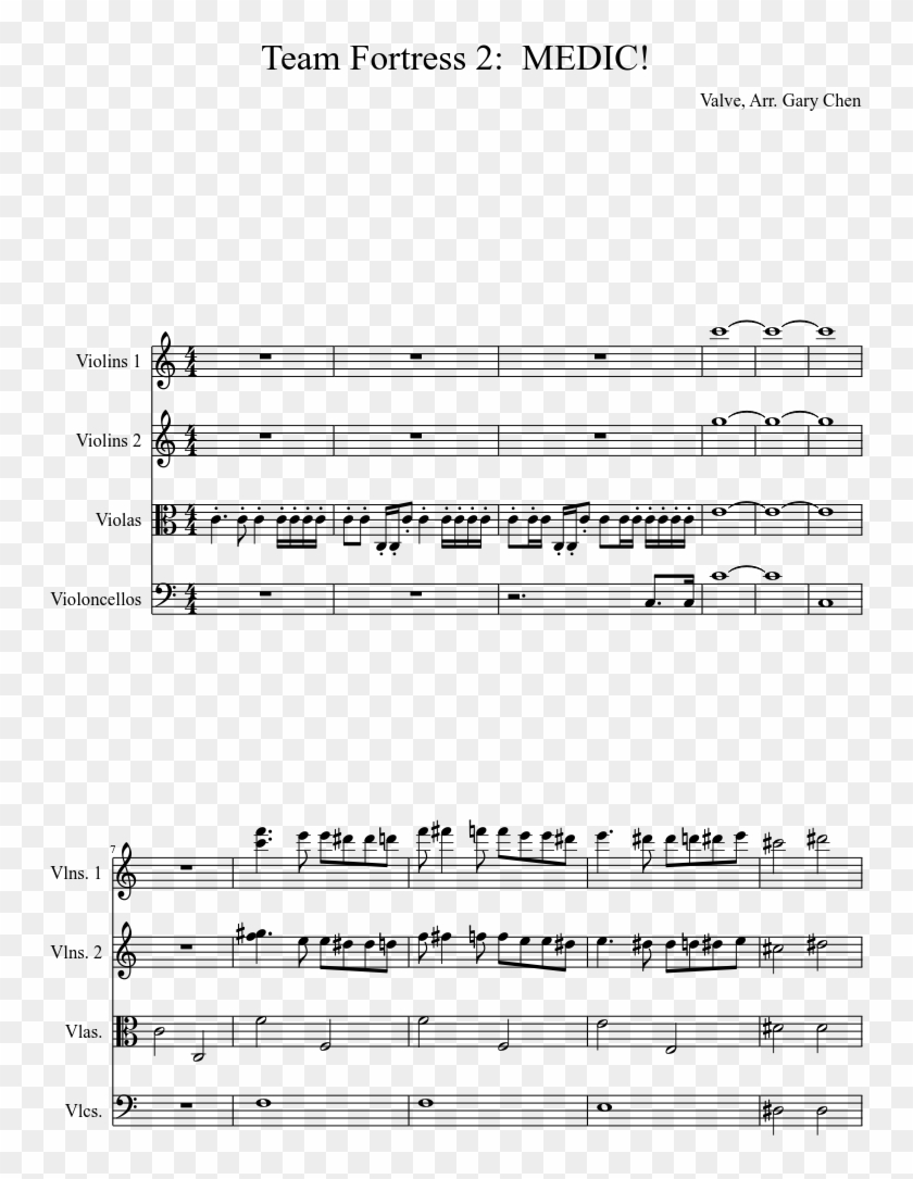 Team Fortress - Noble Maiden Fair Sheet Music Piano Clipart #4364674