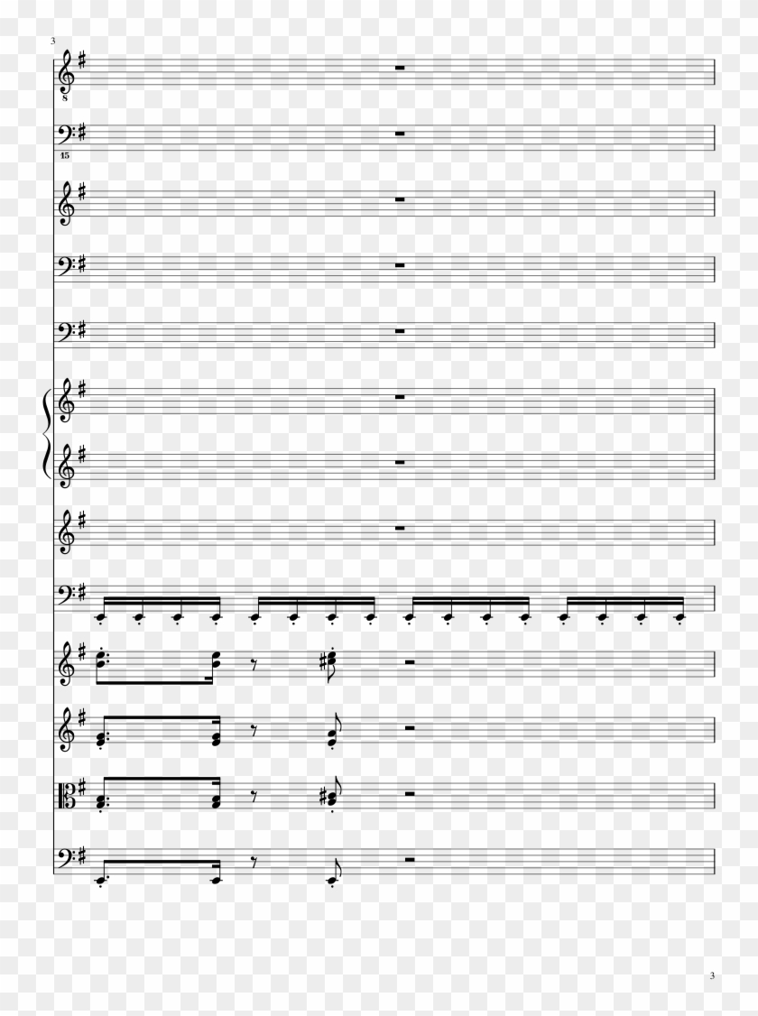 Pursuit ~ Lying Coldly Sheet Music 3 Of 33 Pages - Paper Product Clipart