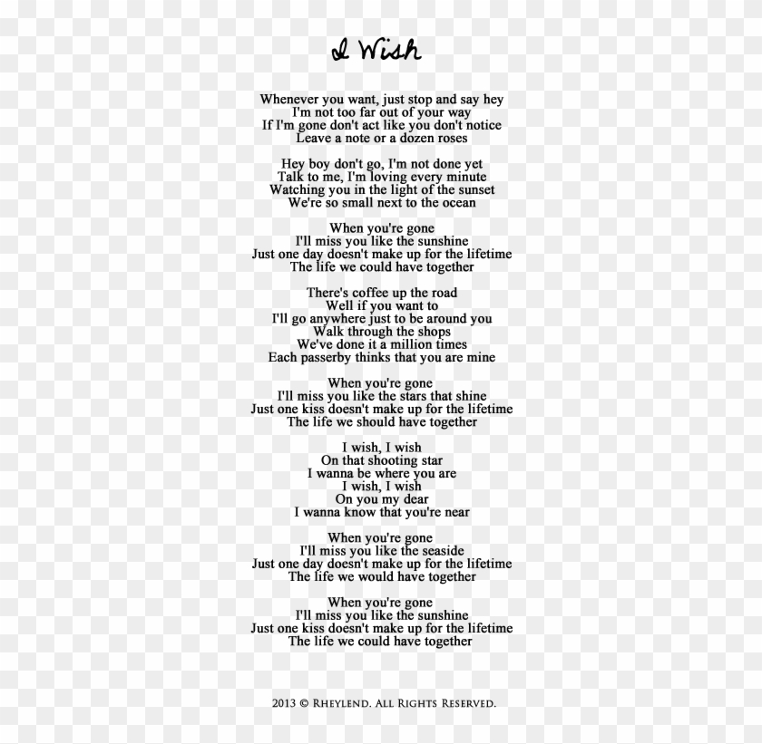 Lyrics-iwish - 12th Star Wanna One Lirik Clipart #4365187