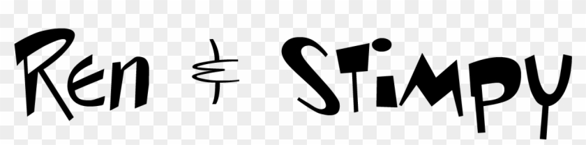 Ren & Stimpy - Calligraphy Clipart #4365402