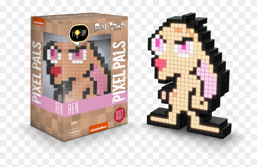 Pdp Pixel Pals Ren & Stimpy Ren Collectible Lighted - Street Fighter Pixel Pals Clipart