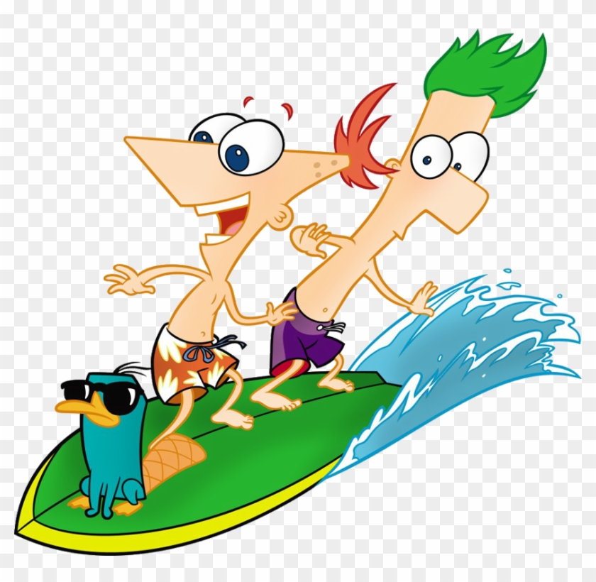 Phineas Clip Art - Phineas Y Ferb Surf - Png Download #4366882