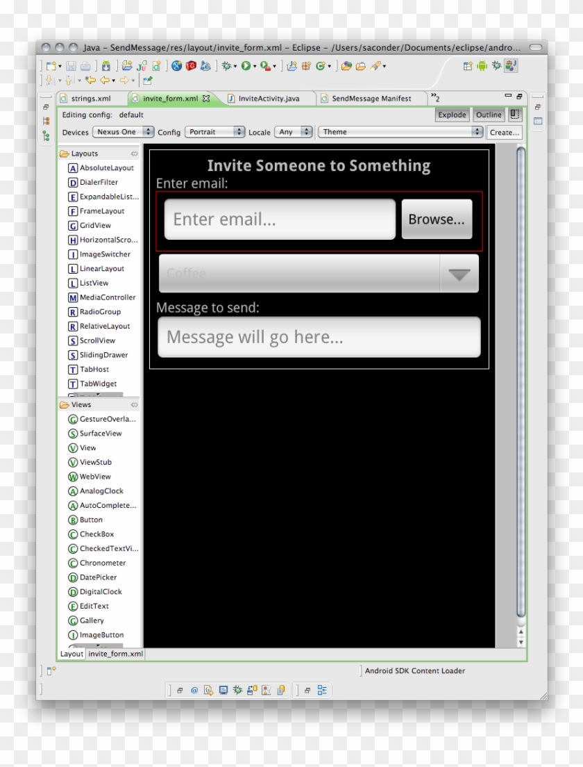 Using Contact Picker - Input Select Android Studio Clipart