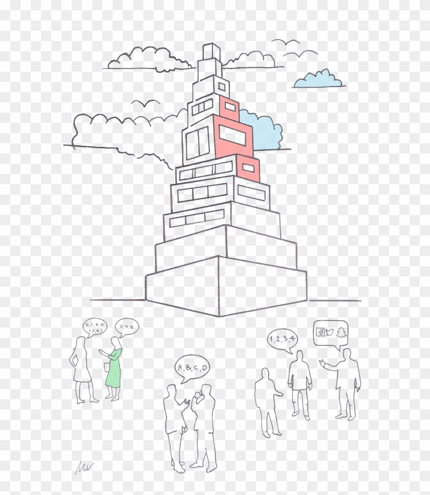 The Tower Of Babel Of Today's Digital Communication - Tower Of Babel Communication Clipart