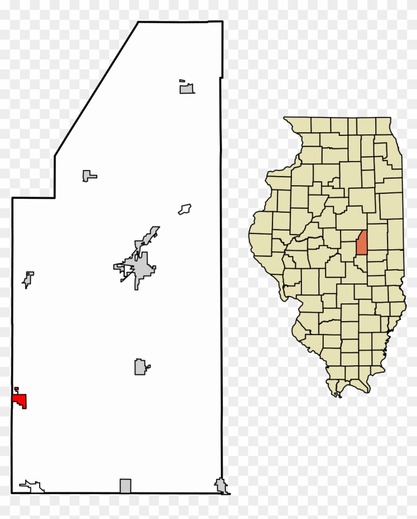 West Chicago Illinois Map Clipart #4368102