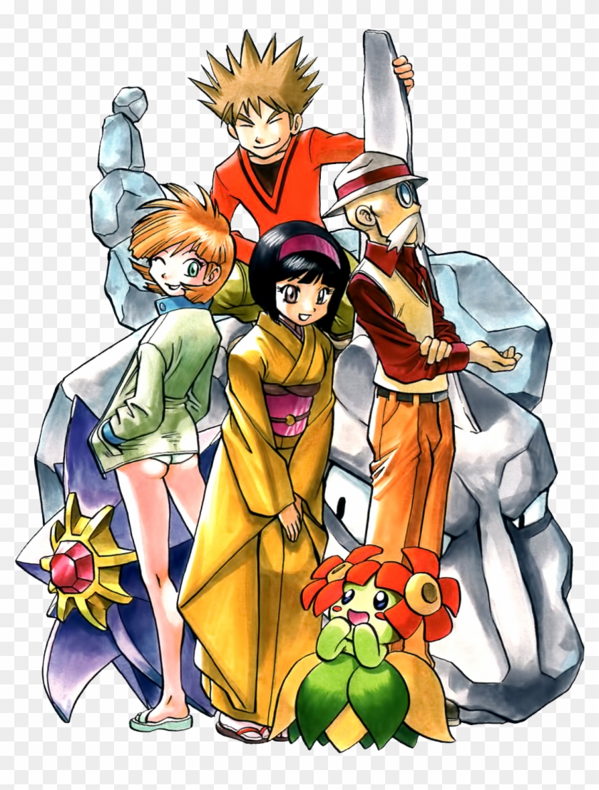 Transparent Kanto Gym Leaders In Their Hgss Clothes - Pokemon Manga Gym Leader Clipart