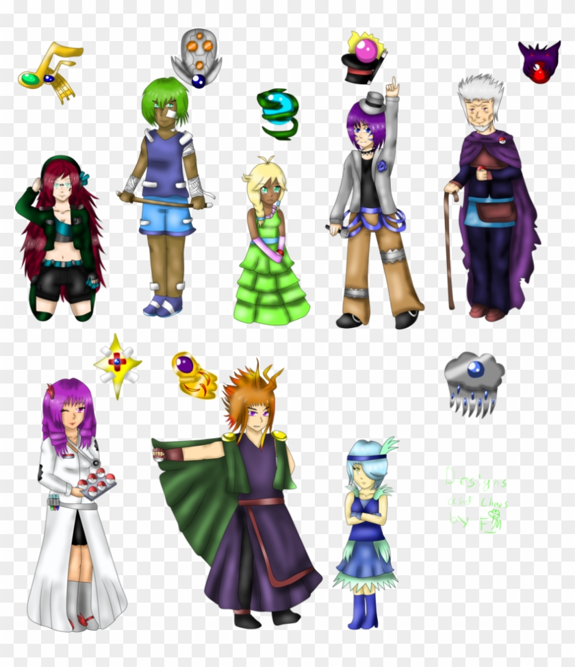 Trainers Would Also Either Be Swimmers In The Water, - Pokemon Fan Gym Leader Clipart