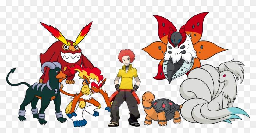 Fire Type Gym Leader Le Infernape Clipart #4368779