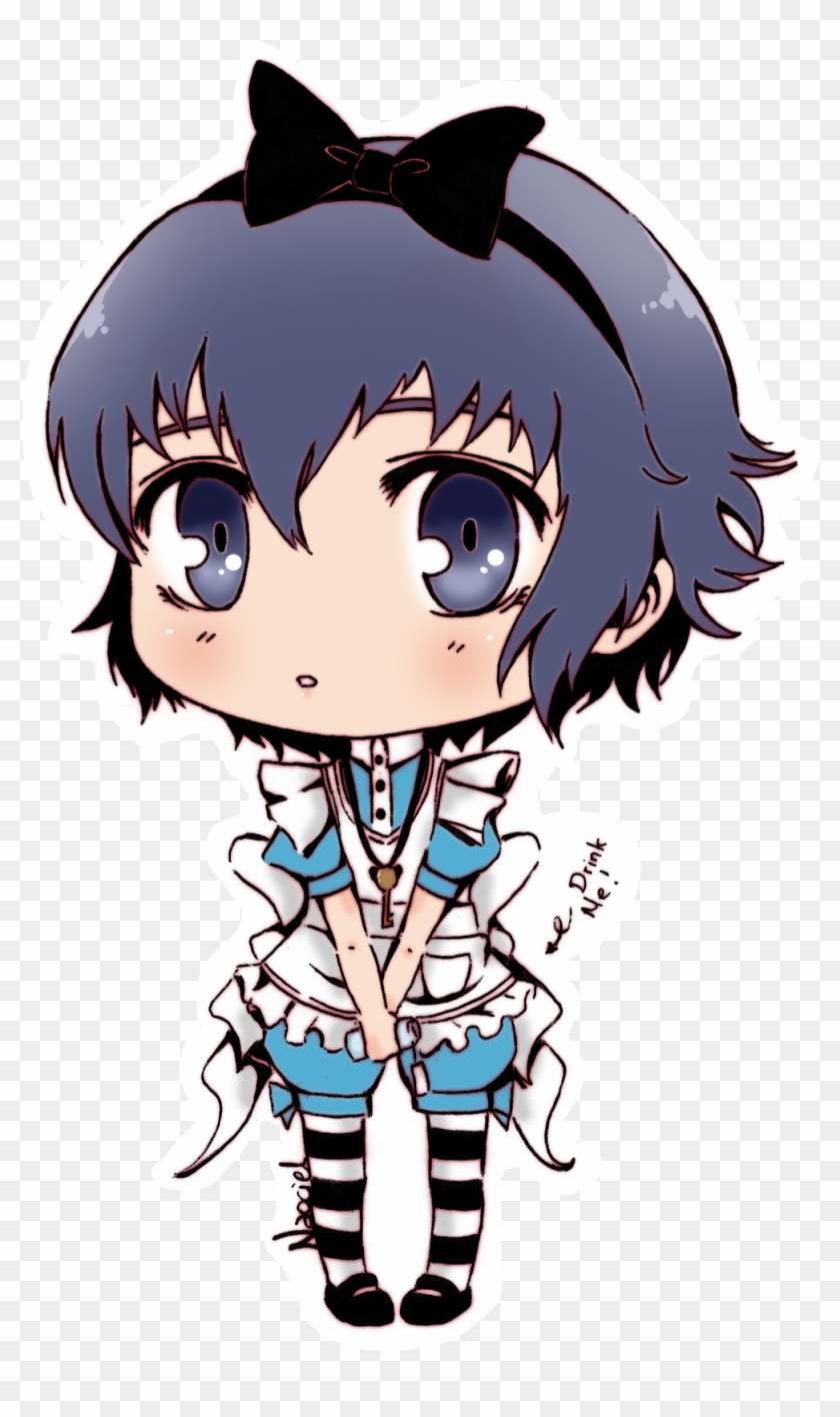 Chibi Naoto Shirogane On Ciel Phantomhive's Wonderland - Cartoon Clipart