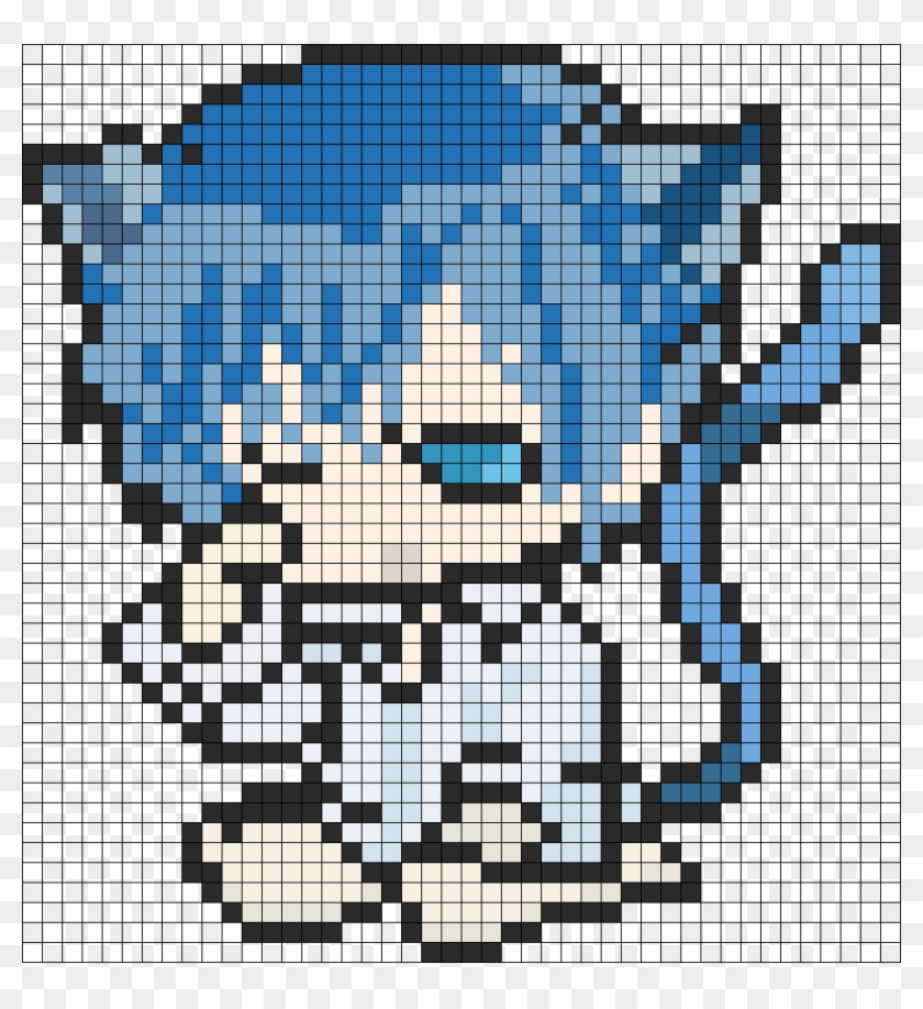 Black Butler Cutie Ciel Phantomhive Kitten Perler Bead - Pixel Art Black Butler Clipart #4369532