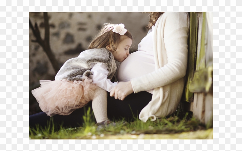 Pregnant Mom With Daughter Clipart