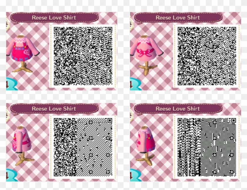 New Leaf- Reese Love Shirt Qr Code - Acnl Qr Code Boy Clipart
