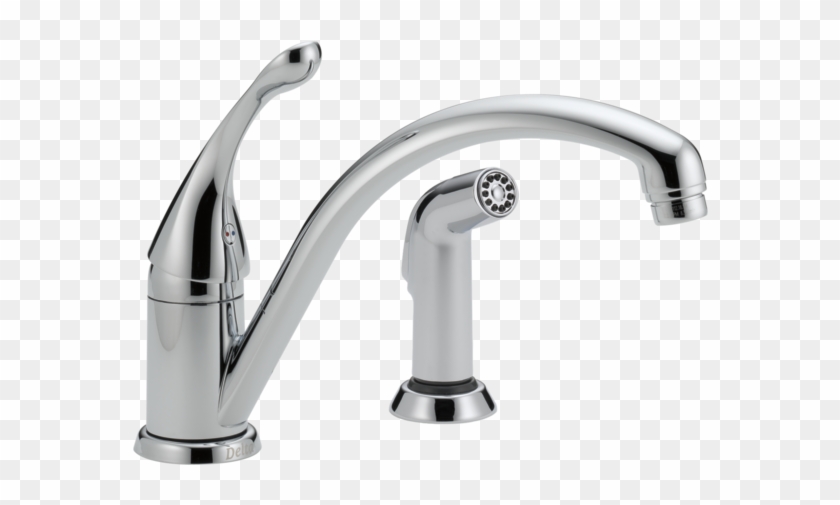 Single Handle Kitchen Faucet With Spray - Delta 141 Dst Clipart