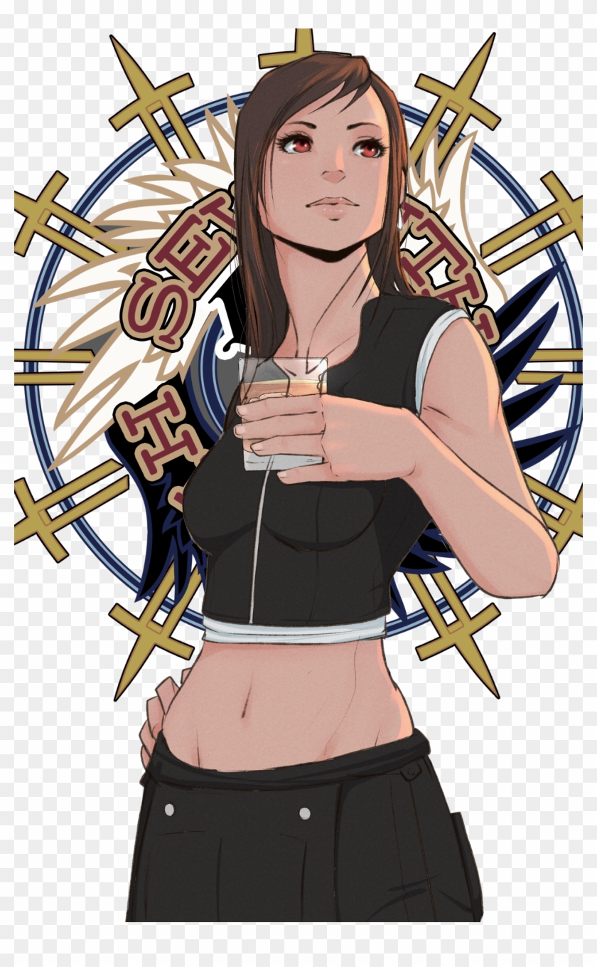 Tifa Lockhart Final Fantasy Vii Tifa Ffvii Ff7 Yeah - 7th Heaven Final Fantasy Logo Clipart
