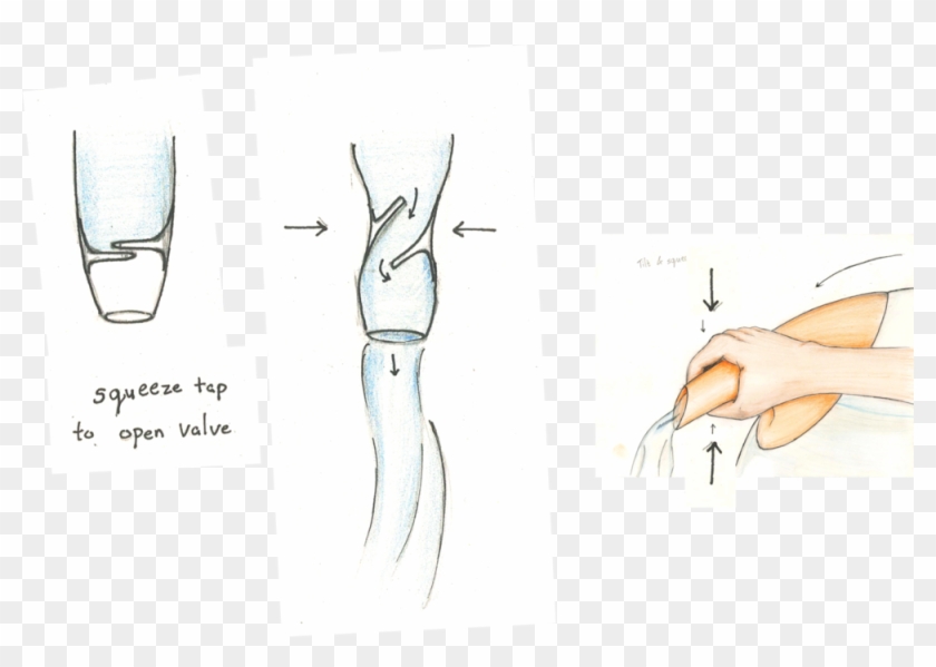 The Spout Seals Itself To Keep The Water Untouched - Sketch Clipart #4370739