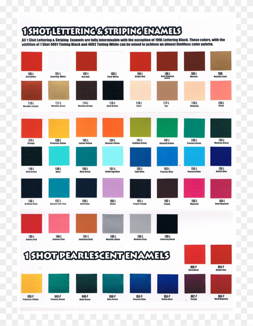 Shotcc - Enamel Paint Colour Chart Clipart