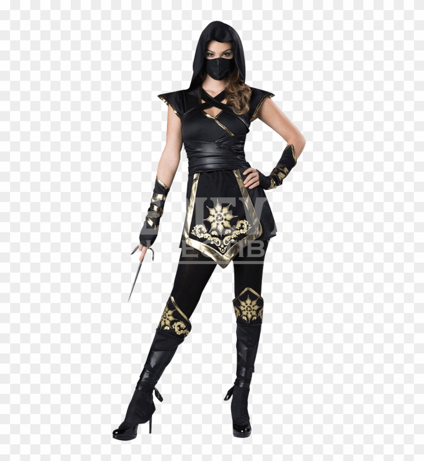 Halloween Costume Female Ninja Clipart