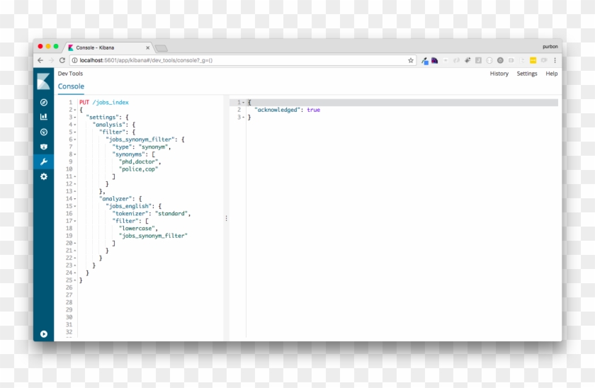 Elasticsearch Request To Setup A New Index With A Synonym - Chrome Serial Example Clipart #4371425