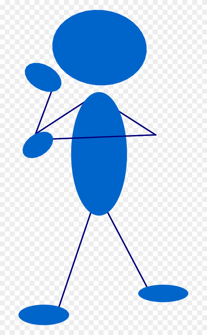 Figure Person Blue Stick Free Photo From - Person Thinking Clip Art - Png Download