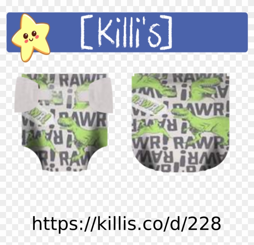[killis] Diaper Theme > Rawr T-rex Dinosaur - Pattern Clipart