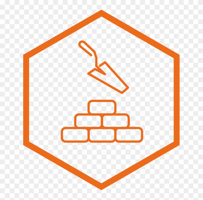 Build Icon With Bricks And Trowel - Brick Clipart #4374097