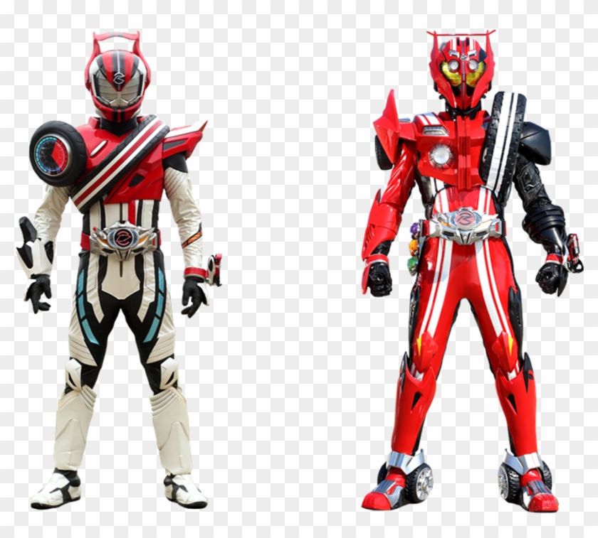 On The Right Is Kamen Rider Drive Type Dead Heat And - Kamen Rider Proto Tridoron Clipart #4374107