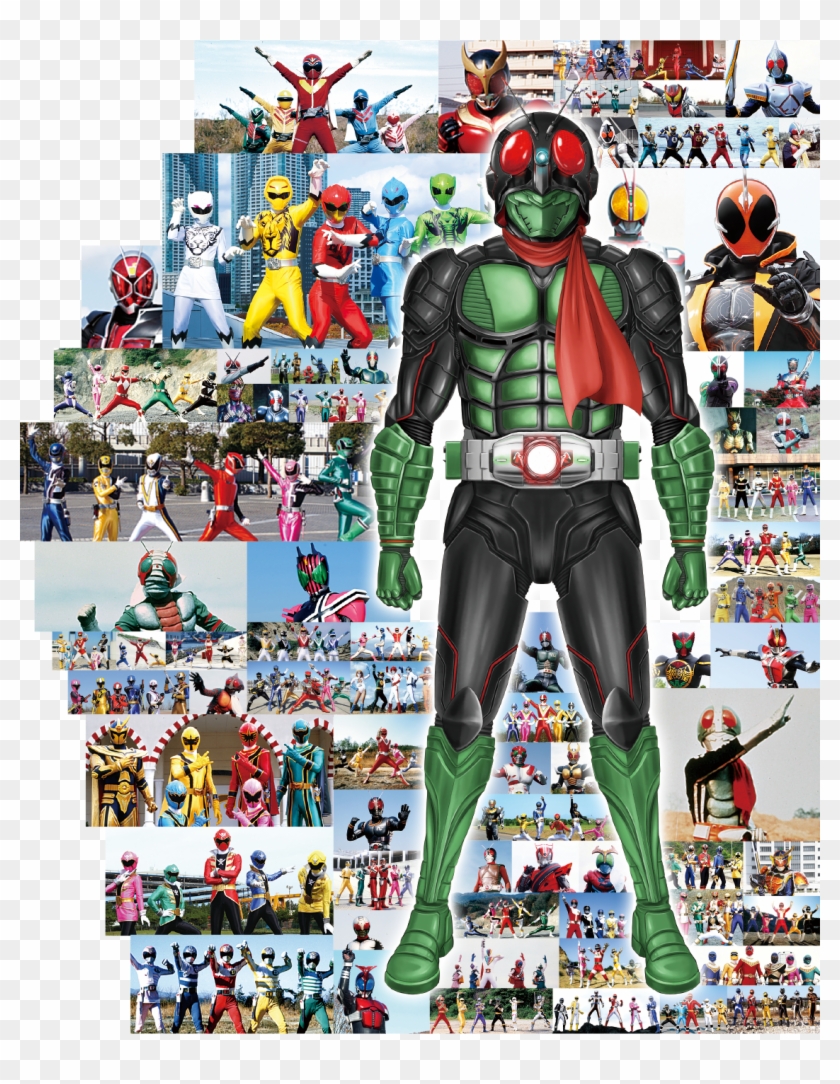 Super Hero Year - 40th Super Sentai And 45th Kamen Rider Clipart