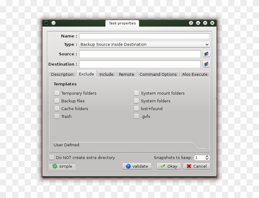 This Feature, Allows The Exclusion Of Certain File - Luckybackup Remote Clipart #4375565