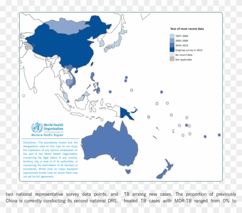Year Of Most Recent Data On Tb Drug Resistance By Country, - Western Pacific Region Clipart #4376123