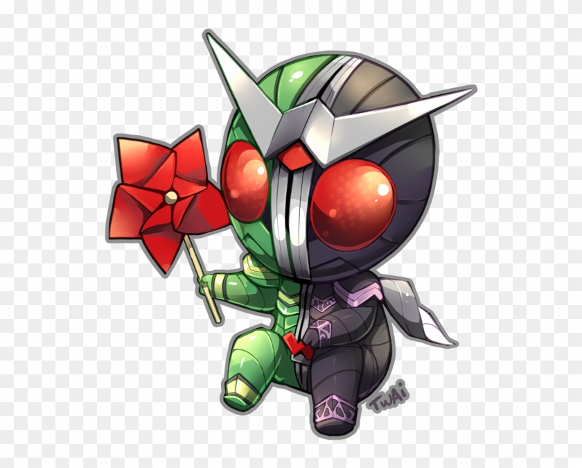 Discover Ideas About Kamen Rider W - Chibi Kamen Rider W Clipart #4376191