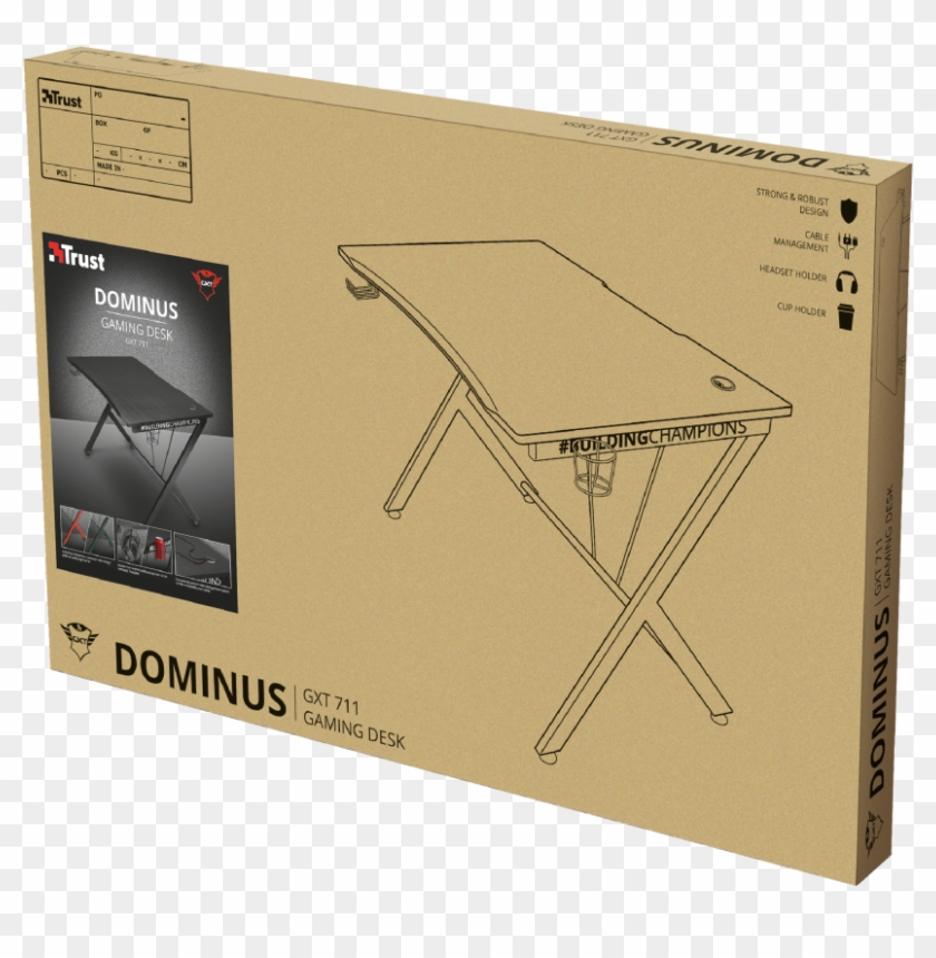 Strong - Trust Gxt 711 Dominus Gaming Desk Clipart #4376628
