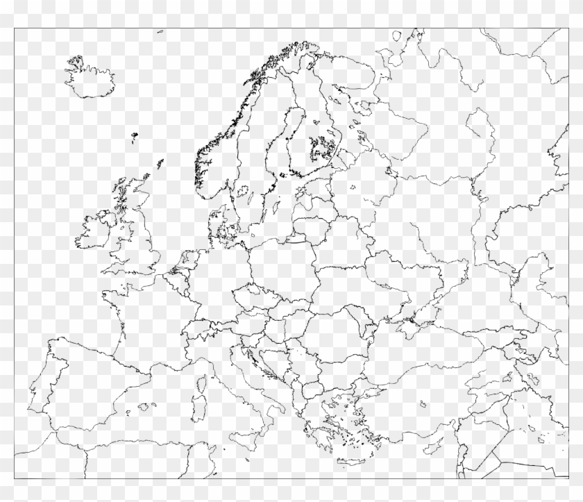 File Name Blank Europe Political Map - Europe Political Outline Map Clipart #4377090
