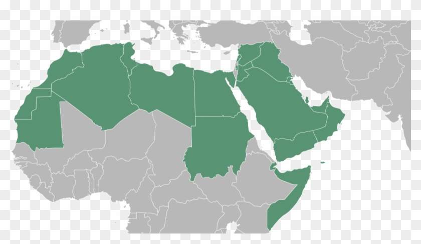 Blank Map Of Arab World Download Map Arab World Countries - Blank Map Of Arab World Clipart #4377417