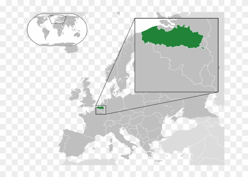Flanders In Europe - Azerbaijan On A Map Of Europe Clipart #4377675
