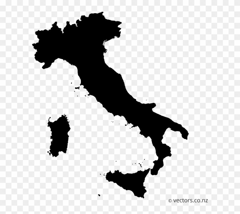 Blank Vector Map - Italy Map Vector Free Clipart #4377775