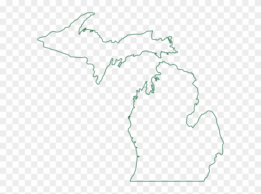 Michigan Map Clip - Map - Png Download