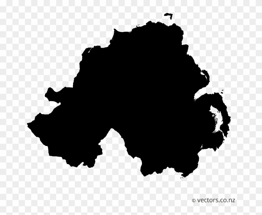 Blank Vector Map Of Northern Ireland - National Identity Northern Ireland Clipart