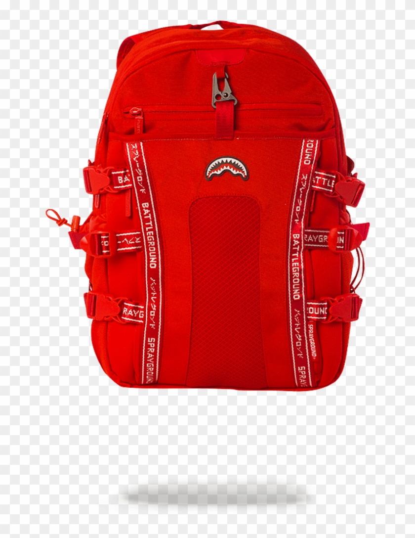 Sprayground Nomad Backpack Red Exterior Dimensions - Sprayground Nomad Backpack Clipart #4378090