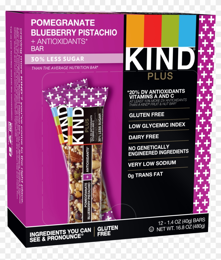 Kind Bars, Pomegranate Blueberry Pistashio Antioxidants, - Kind Bars Cranberry Almond Clipart