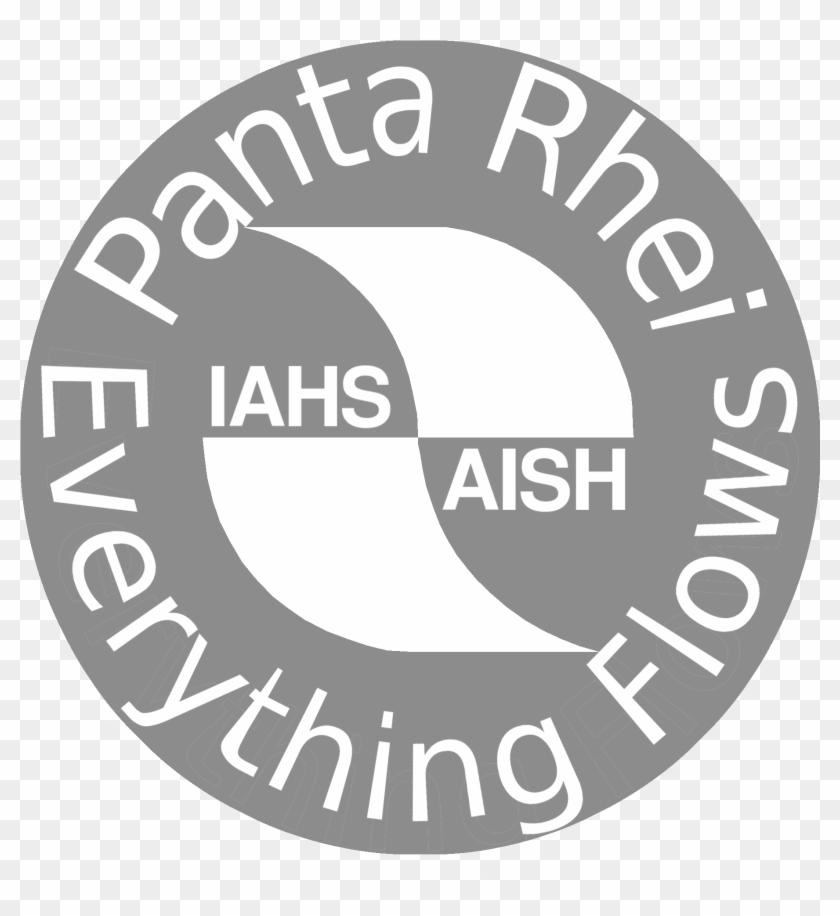 A Small Size Logo Of Panta Rhei In Grey Scale - Circle Clipart
